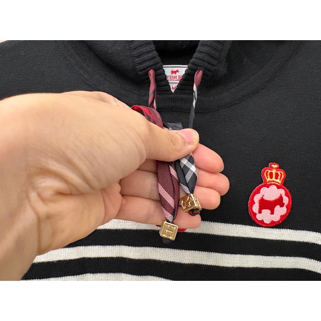 專櫃 scottish house 條紋連帽針織上衣-細節圖4