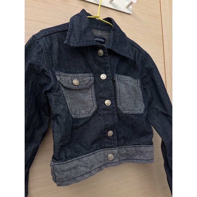 二手少穿很新 Polo Ralph Lauren Kids 兒童短版牛仔外套 尺寸4/5 童裝 中性款 男童女童小童-細節圖3