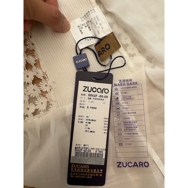 全新 設計師 ZUCARO 鏤空雕花小外套 罩衫 牌價$7980 吊牌未拆-細節圖5
