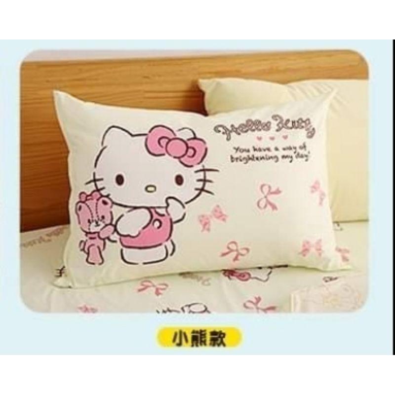 711 Hello KITTY涼夏家居冰涼四季被床包三件組4尺超長抱枕超細纖維中枕 緞帶 小熊-細節圖5