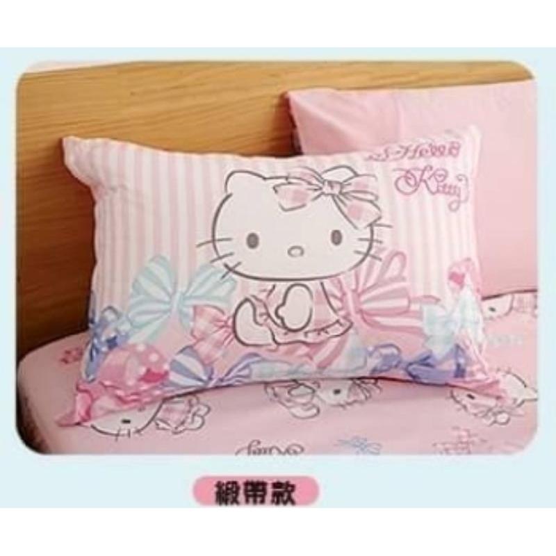 711 Hello KITTY涼夏家居冰涼四季被床包三件組4尺超長抱枕超細纖維中枕 緞帶 小熊-細節圖6