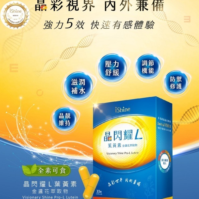 【iShine愛閃耀】晶閃耀L葉黃素 游離型|金盞花萃取游離型葉黃素與枸杞植萃精華-細節圖2