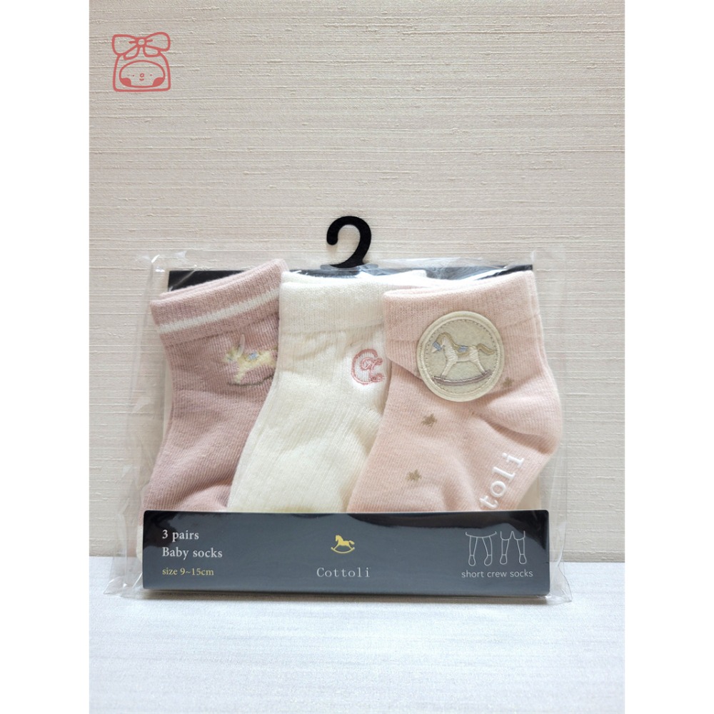 【4月新品上市現貨🍭附發票】日本嬰幼兒襪 Baby socks 襪子三入組 9~15CM 童襪 寶寶襪 嬰兒襪 小花蕾絲-規格圖4