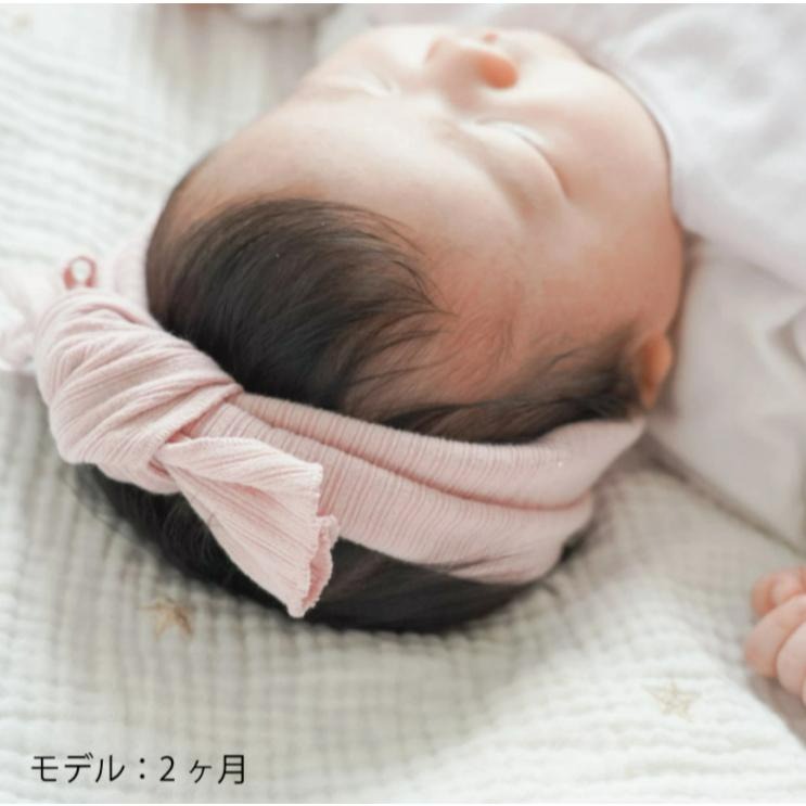 【現貨檢驗合格🍭日本製🔴】日本Lien de famille🇯🇵簡約彈性蝴蝶結髮帶 男寶 女寶 新生兒適用  附發票-細節圖8