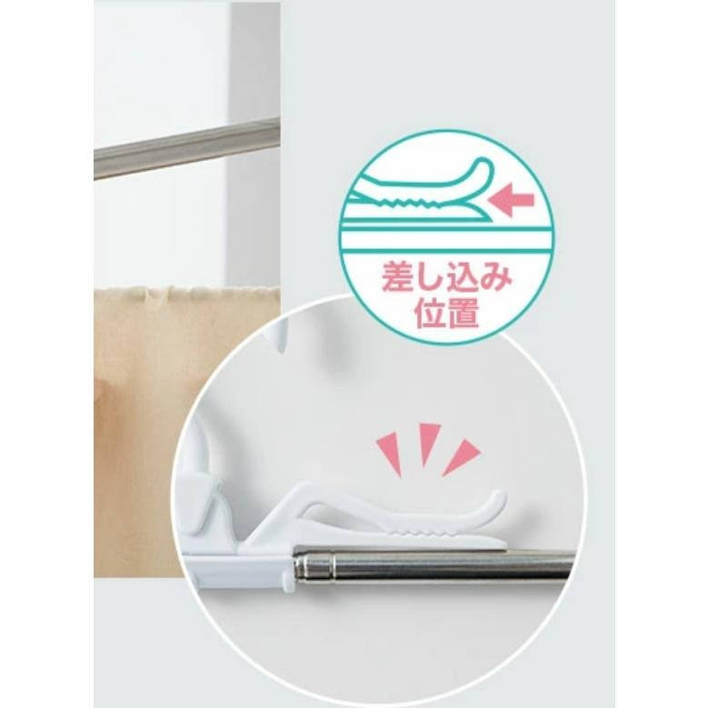【現貨供應🍭】日本品牌🔴GOGIT 伸縮式床單曬衣架 曬被神器 加長型 晾衣桿 小陽台/室內空間適用 省空間-細節圖6