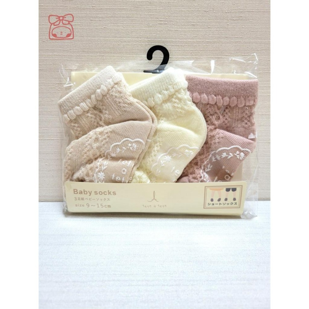 【4月新品上市🍭附發票】日本嬰幼兒襪 Baby socks 襪子三入組 9~15CM 童襪 寶寶襪 嬰兒襪 男童 女童-細節圖6