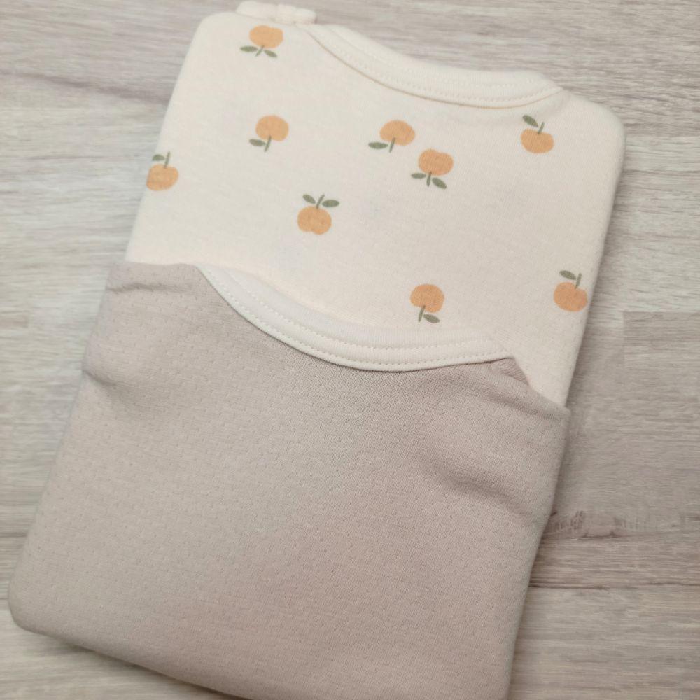 【現貨80cm 🚩日本童裝空運】tete a tete 長袖上衣 100%棉 薄款女童 碎花 內著-細節圖2