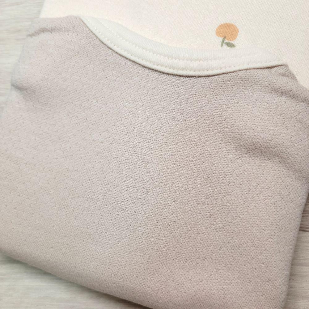 【現貨80cm 🚩日本童裝空運】tete a tete 長袖上衣 100%棉 薄款女童 碎花 內著-細節圖4