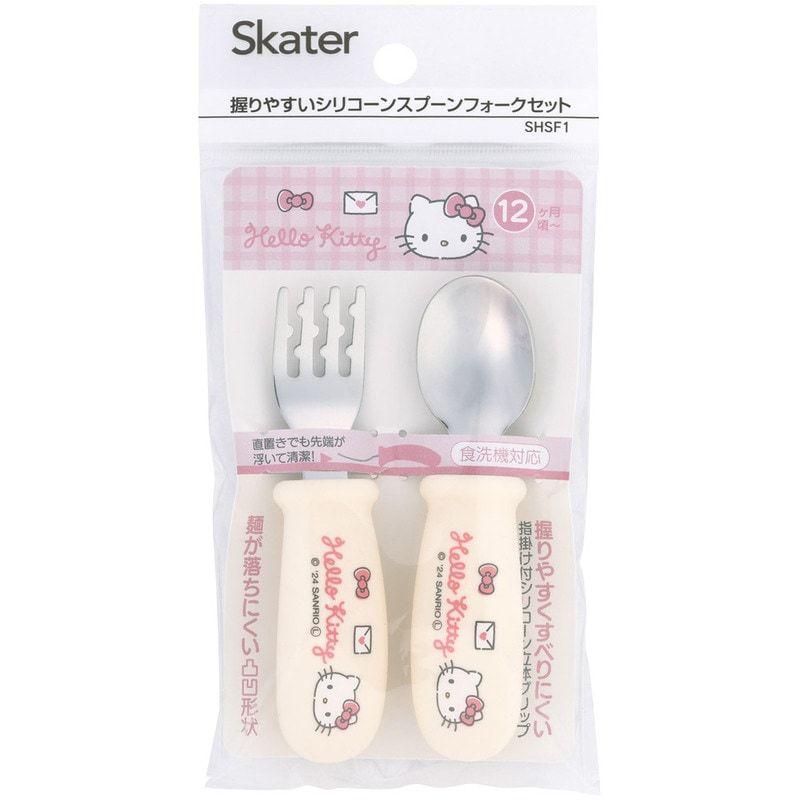 【寶寶學吃飯必備🥣】日本品牌 Skater 兒童湯匙叉子組 不鏽鋼 幼兒湯匙 餐具 寶寶學習湯匙 可放洗碗機洗-細節圖2