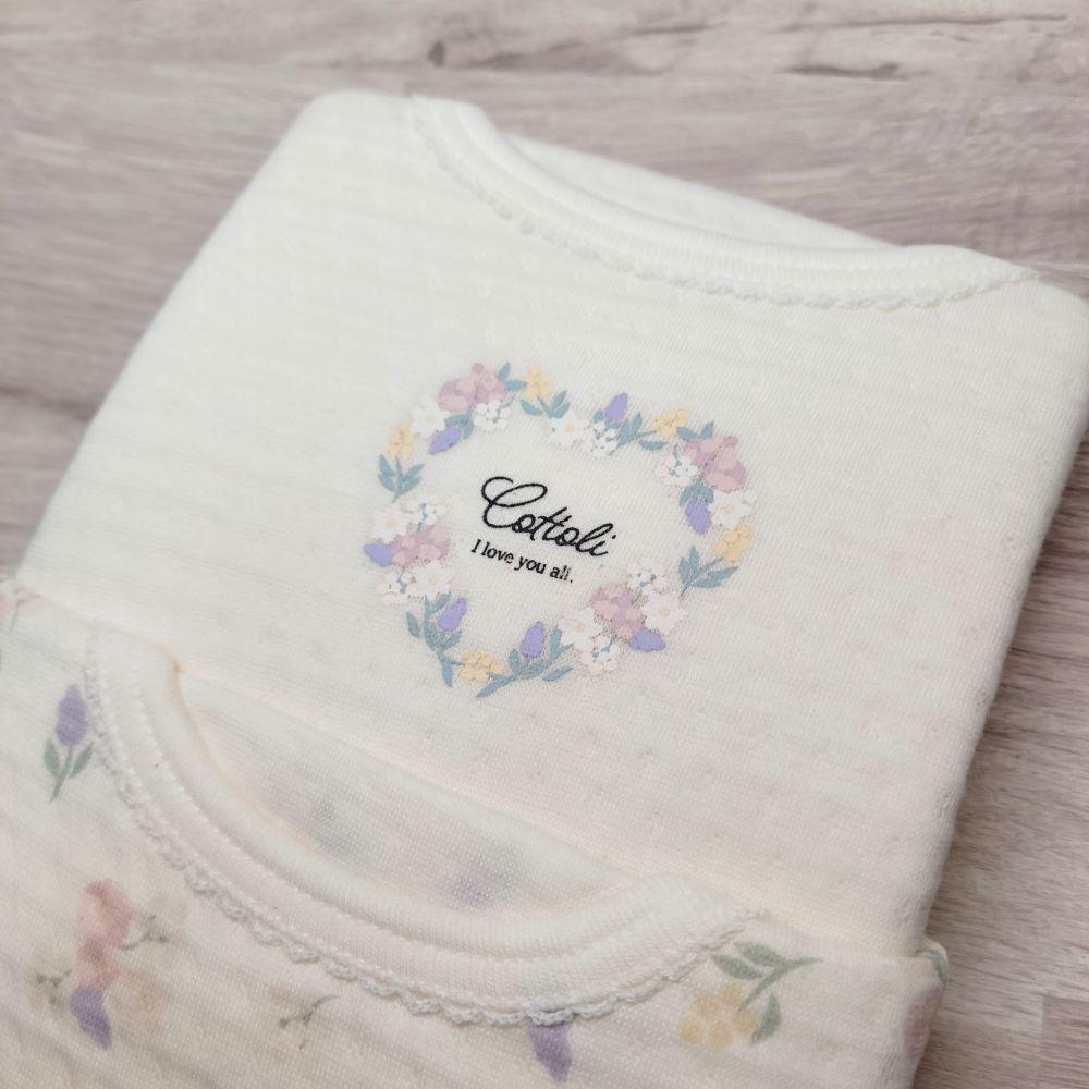 【現貨90cm 🚩】日本Cottoli 長袖上衣2件組 長頸鹿 小熊 氣球 米黃 男童 女童 日本童裝-細節圖3