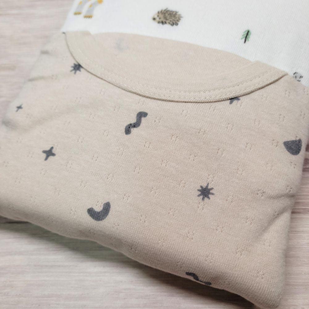 【現貨95cm 🚩日本童裝空運】CONTE DE FÉES 長袖上衣2件組厚款 刺蝟 男童 女童 居家童裝-細節圖4