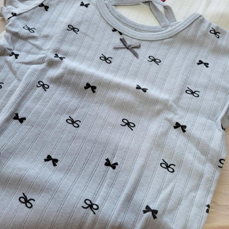 【80cm✨90cm】日本小眾品牌 minin style 純棉100%短袖上衣兩件組 外穿好看~設計感-細節圖3