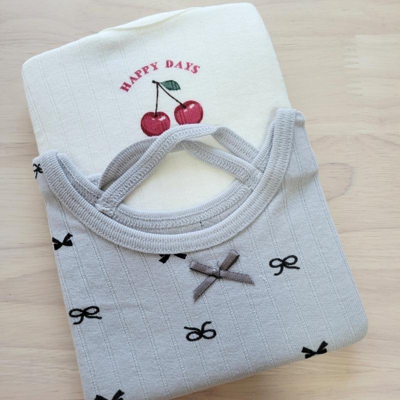 【80cm✨90cm】日本小眾品牌 minin style 純棉100%短袖上衣兩件組 外穿好看~設計感-細節圖5