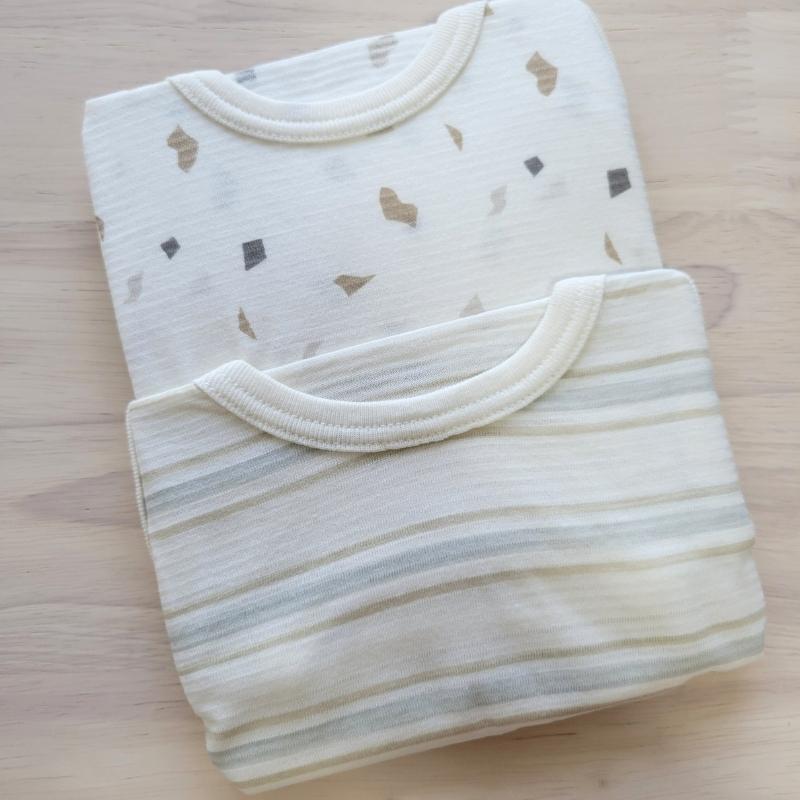 【90cm🍭蝦皮免運】日本進口 春夏有機棉ORGANIC COTTON無袖上衣 兩件組 透氣舒適純棉-細節圖2