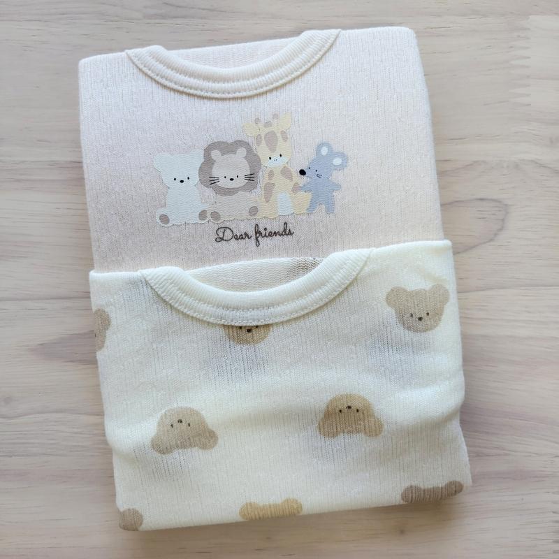 【80cm🍭蝦皮免運】日本進口 Cottoli 無袖包屁衣兩件組 夏天必備 透氣 男寶 女寶-細節圖2