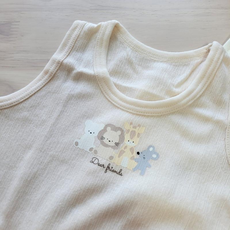 【80cm🍭蝦皮免運】日本進口 Cottoli 無袖包屁衣兩件組 夏天必備 透氣 男寶 女寶-細節圖4