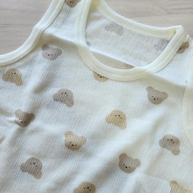 【80cm🍭蝦皮免運】日本進口 Cottoli 無袖包屁衣兩件組 夏天必備 透氣 男寶 女寶-細節圖5