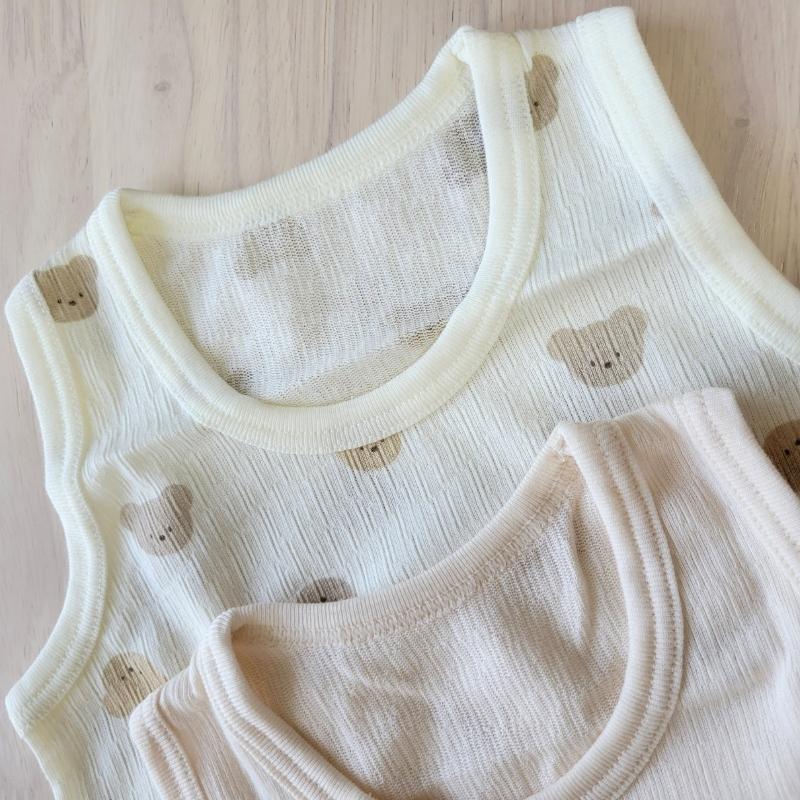 【80cm🍭蝦皮免運】日本進口 Cottoli 無袖包屁衣兩件組 夏天必備 透氣 男寶 女寶-細節圖6