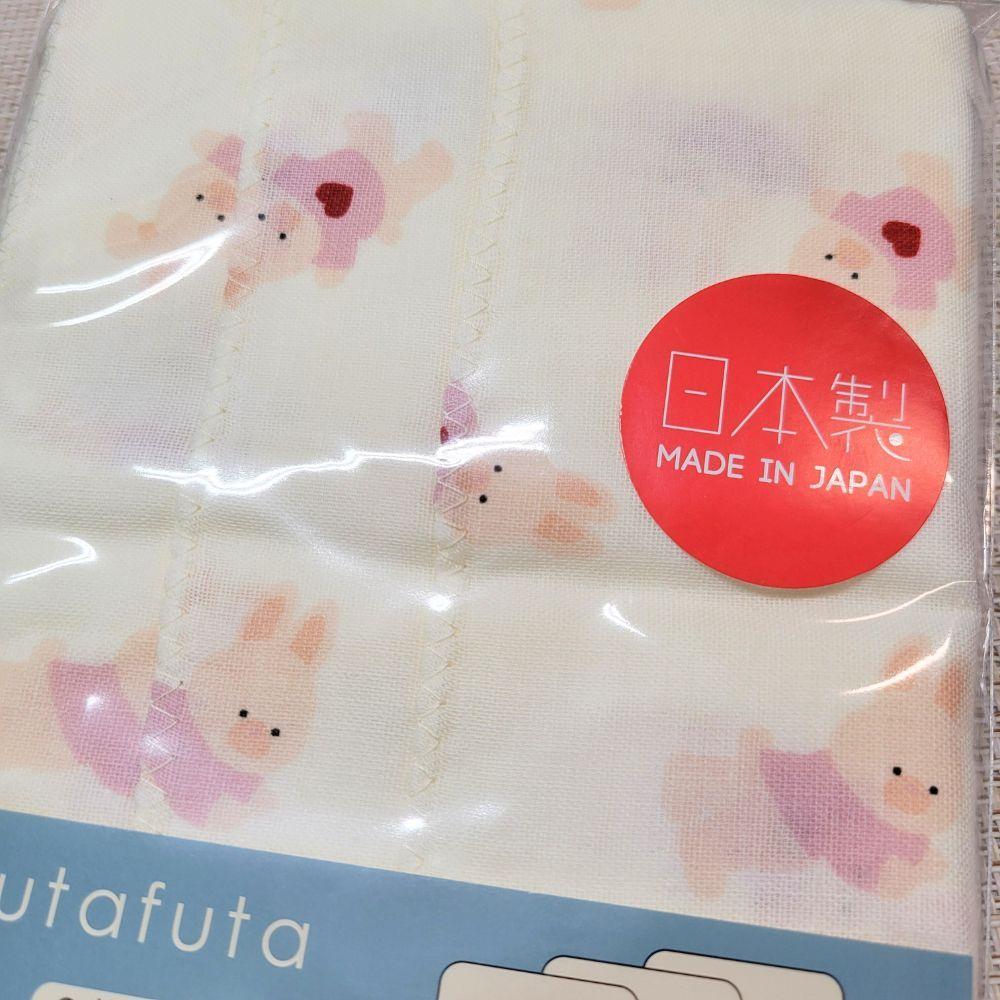 【純棉日本製🔴】futafuta紗布巾3入組-32x32公分🍭口水巾 純棉 方巾 萬用巾 新生兒適用親膚-細節圖2