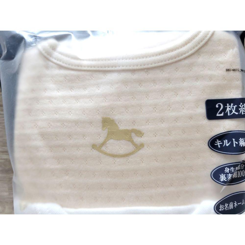 【現貨90cm🚩日本空運】日本Cottoli 長袖上衣 鋪棉 小木馬 秋冬 圓領 保暖 打底內搭-細節圖3