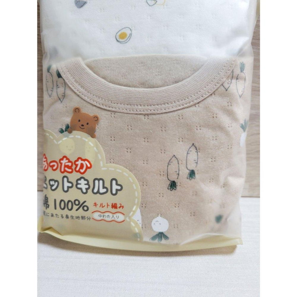 【現貨80cm 🚩日本童裝空運】CONTE DE FÉES 長袖上衣 純棉100%親膚 雞蛋 菜頭 男寶 女寶-細節圖6