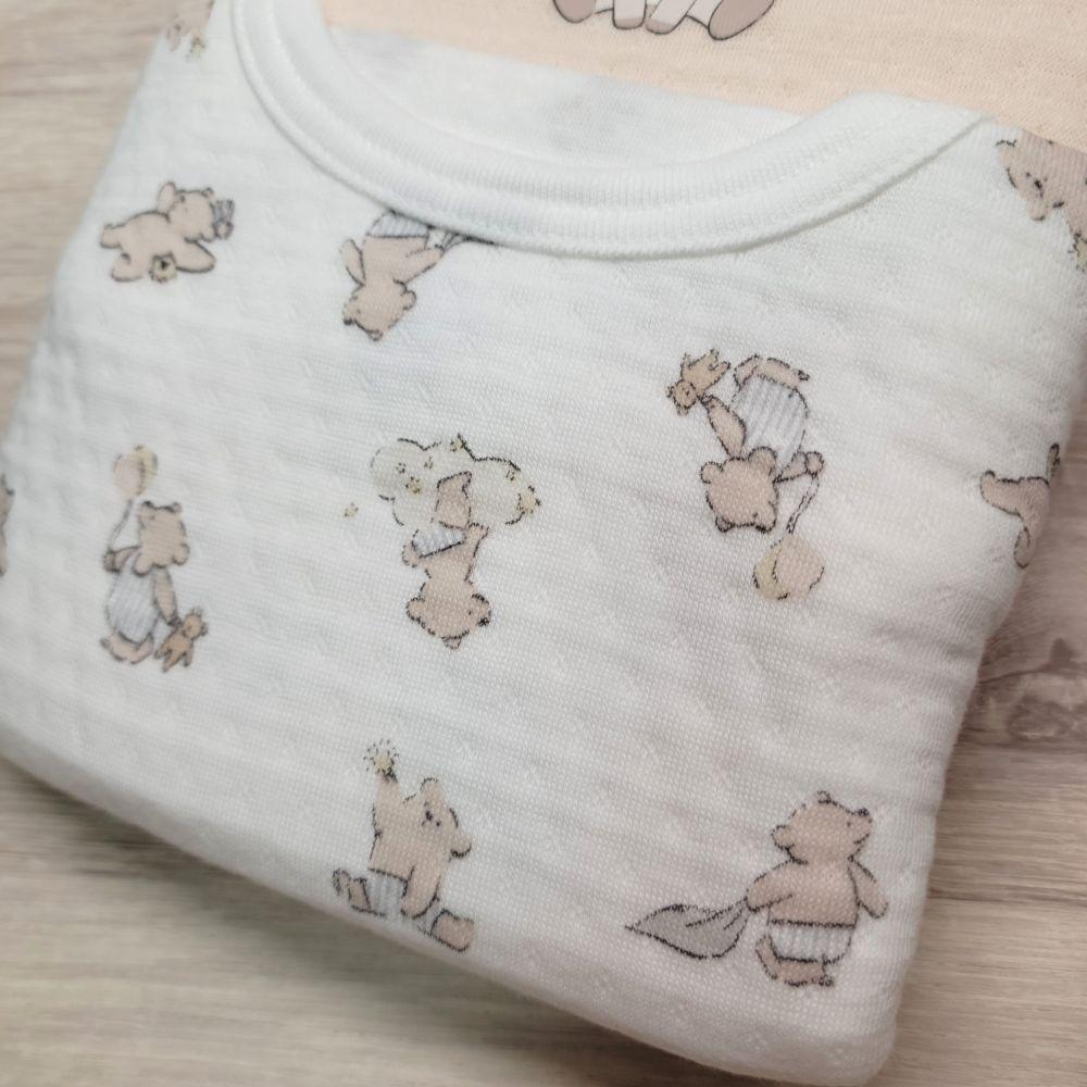 【現貨90cm 🚩】日本Cottoli 長袖上衣2件組 長頸鹿 小熊 氣球 米黃 男童 女童 日本童裝-細節圖4