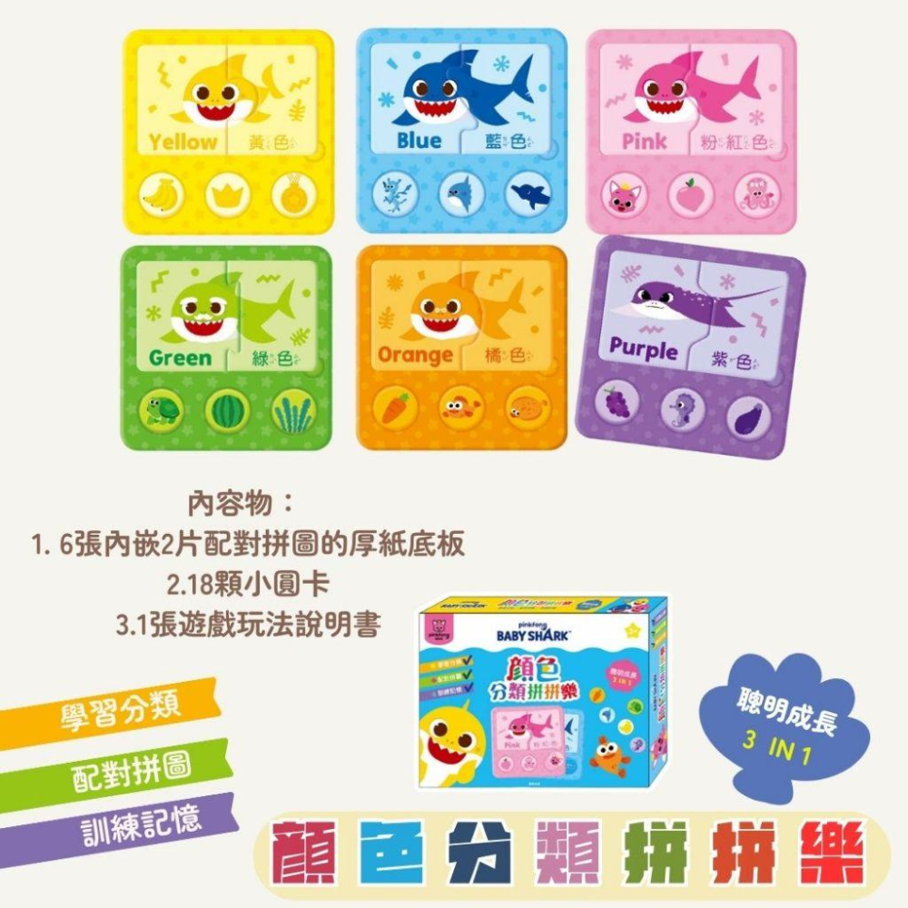 【京甫 | 根華】碰碰狐 顏色拼拼樂 三種玩法 多人桌遊 ~學習分類 | 配對拼圖 | 訓練記憶~現貨不用等-細節圖2