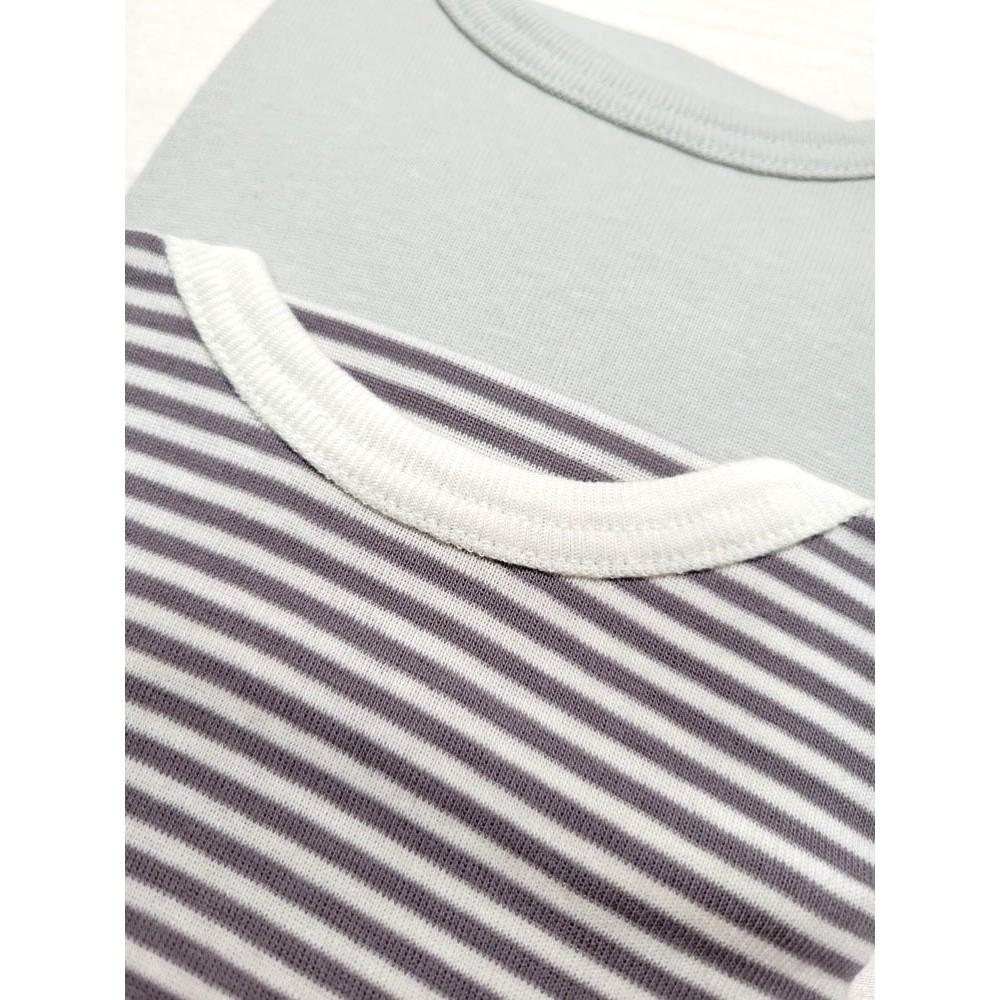 【純棉80cm |90cm ♥️新品優惠現貨】日本 BABY inner 長袖純棉上衣素面兩件組-細節圖4