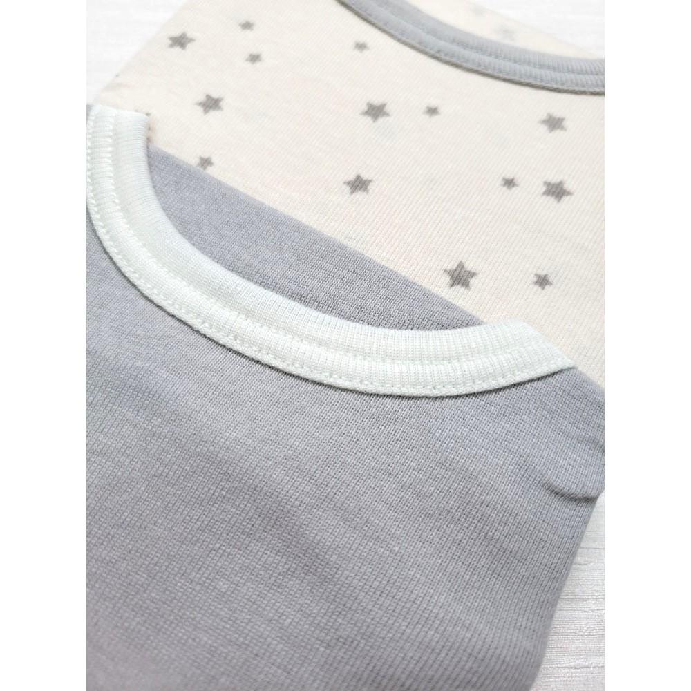 【純棉80cm |90cm ♥️新品優惠現貨】日本 BABY inner 長袖純棉上衣素面兩件組-細節圖5