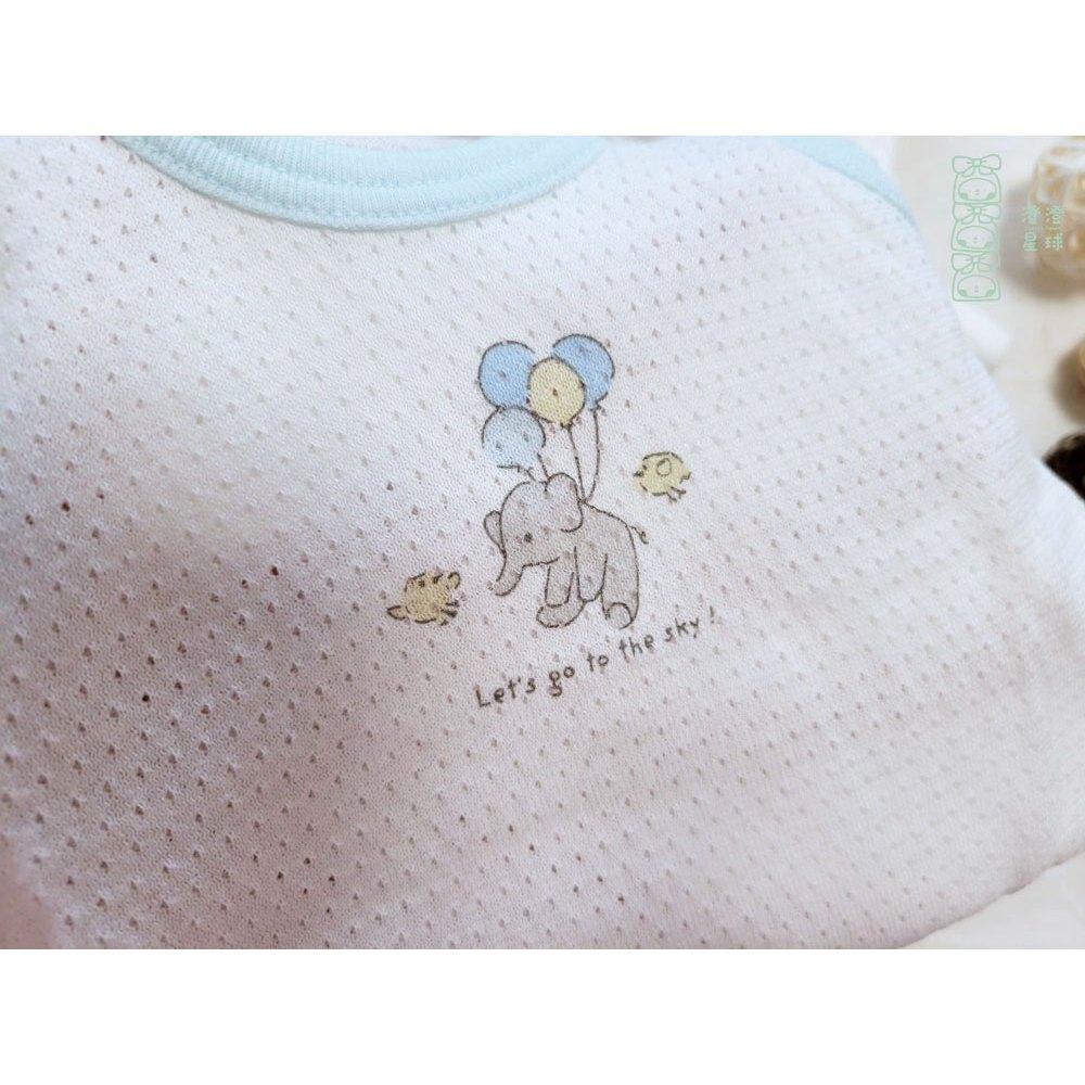 【🍭80公分】日本 春夏有機棉ORGANIC COTTON無袖上衣 兩件組 吸水速乾 透氣 純棉 內搭網眼 大象汽球-細節圖5