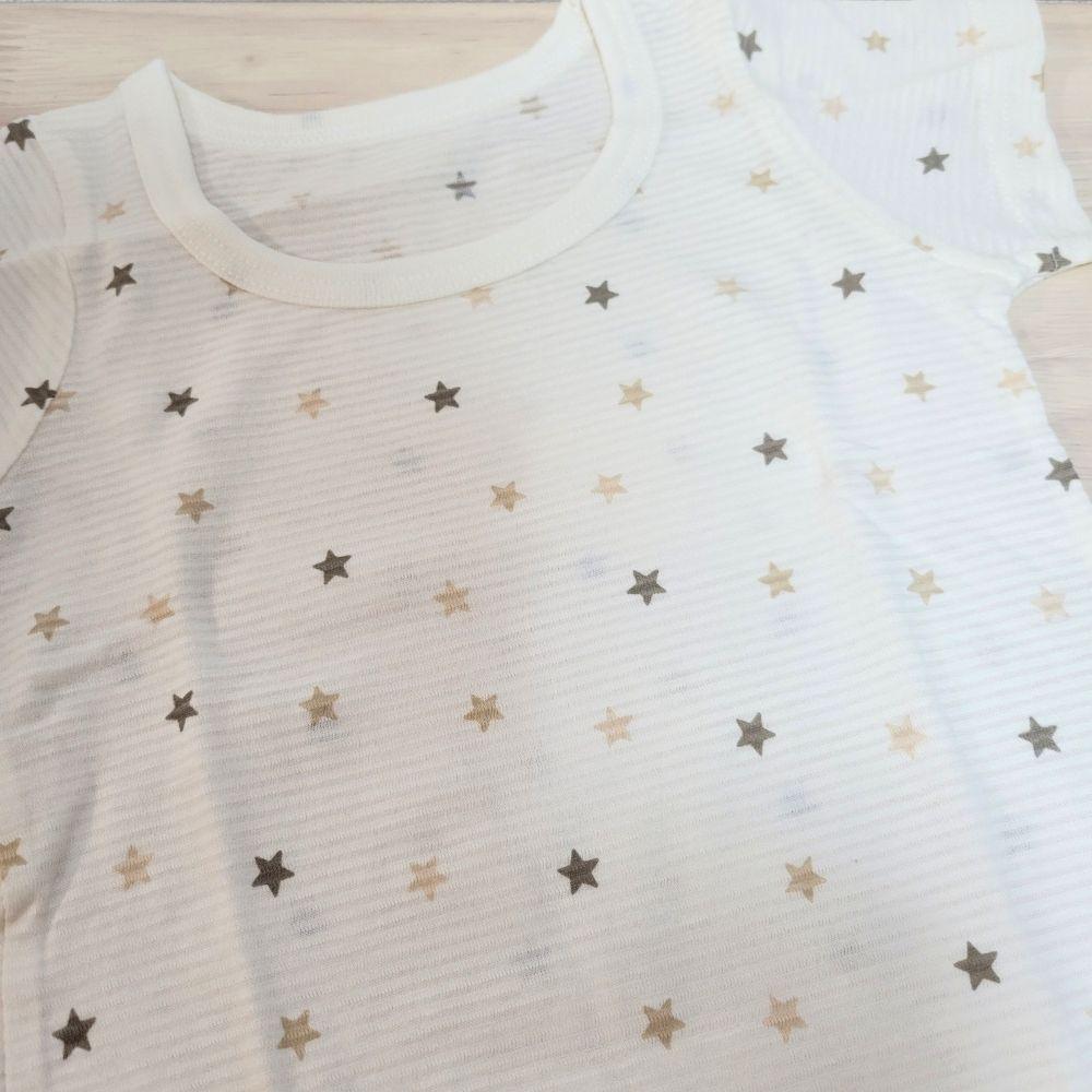 【80cm🍭90cm】日本進口 春夏有機棉ORGANIC COTTON短袖包屁衣 兩件組 吸水速乾 日本童裝-細節圖5