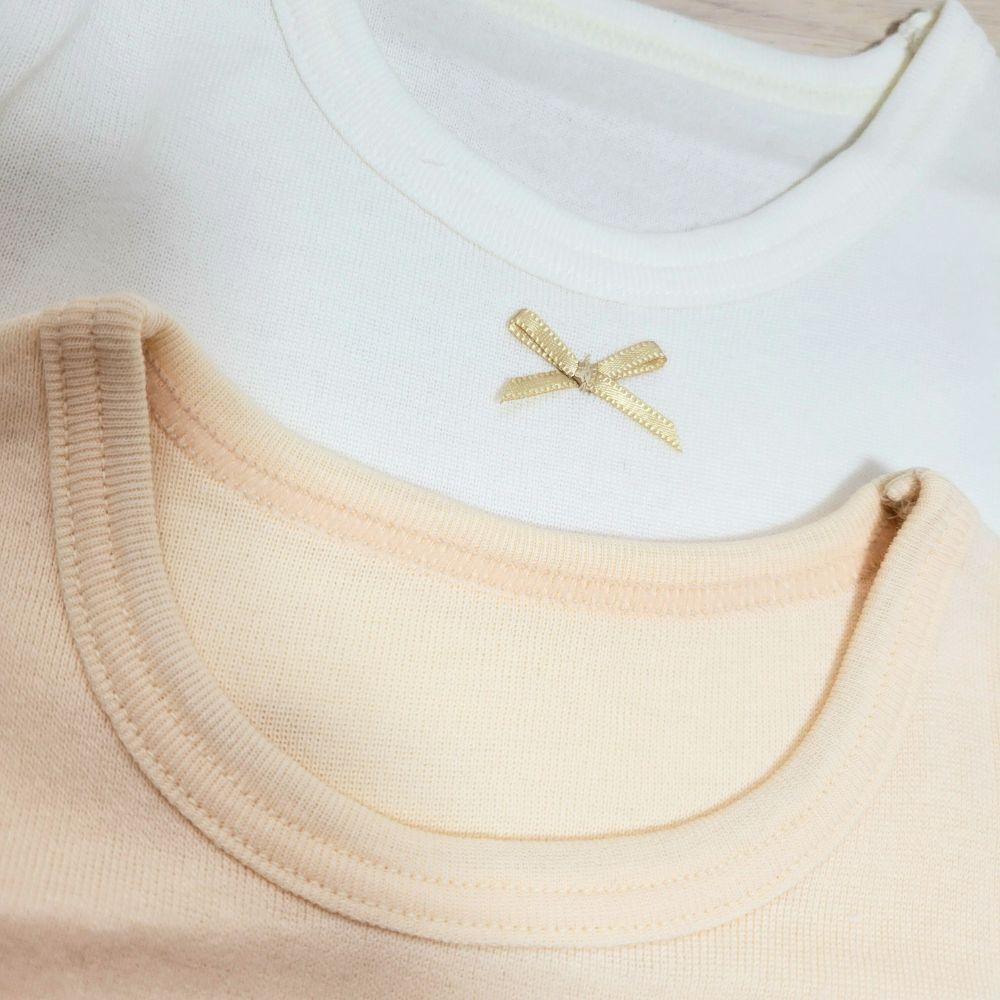 【80cm🍭90cm🍭95cm】日本童裝 通園インナー 短袖上衣 2件組 幼兒園 上學 吸水速乾 女童-細節圖7