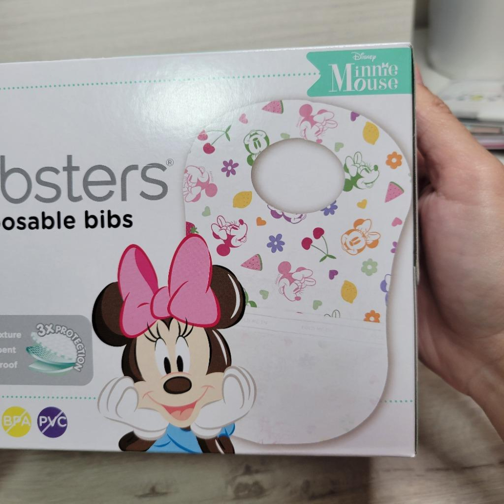 【🎀 2025年新花色】Disney Bibstar迪士尼拋棄式圍兜 60入 吸水防漏三層結構/輕量材質~外出攜帶不占空-細節圖6