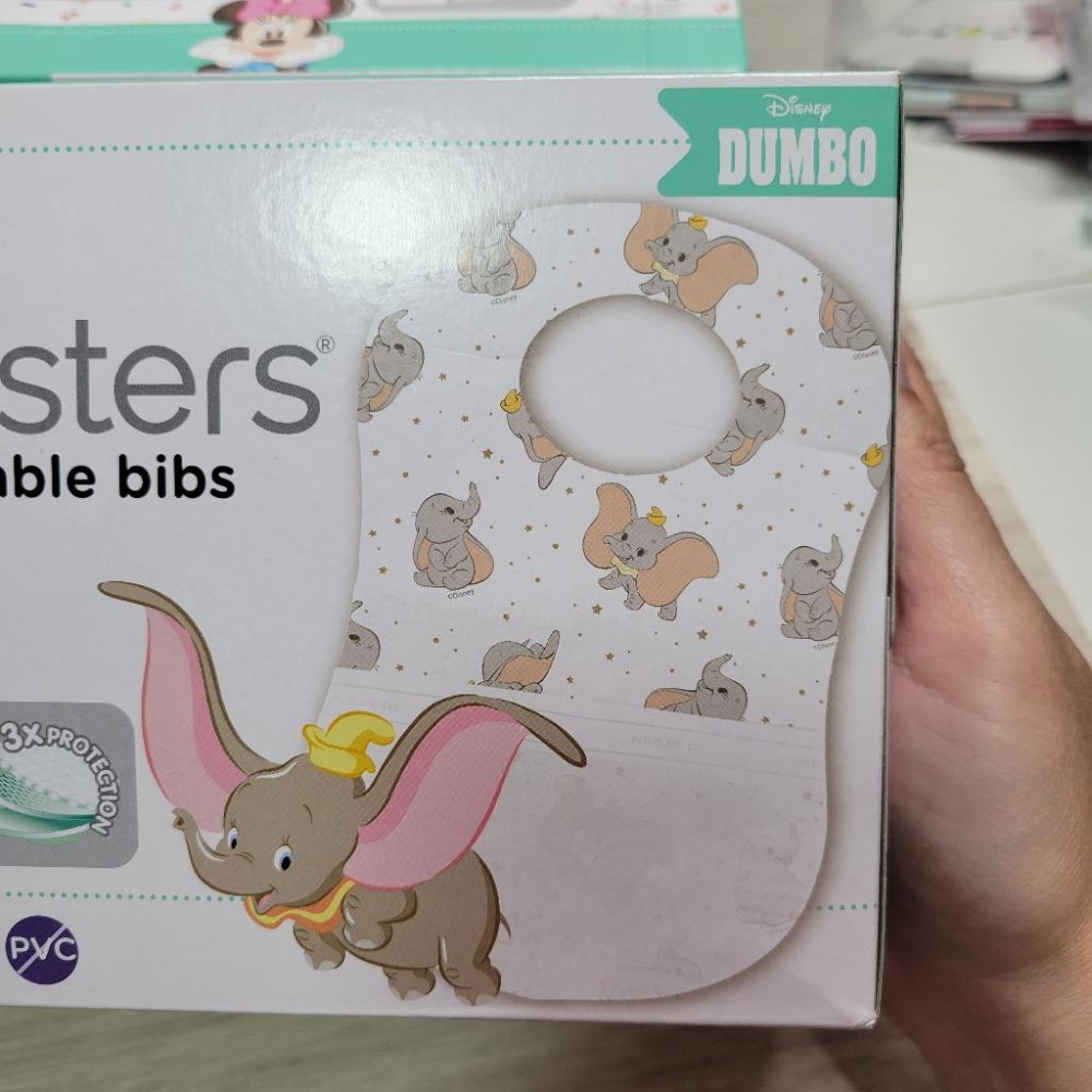【🎀 2025年新花色】Disney Bibstar迪士尼拋棄式圍兜 60入 吸水防漏三層結構/輕量材質~外出攜帶不占空-細節圖7