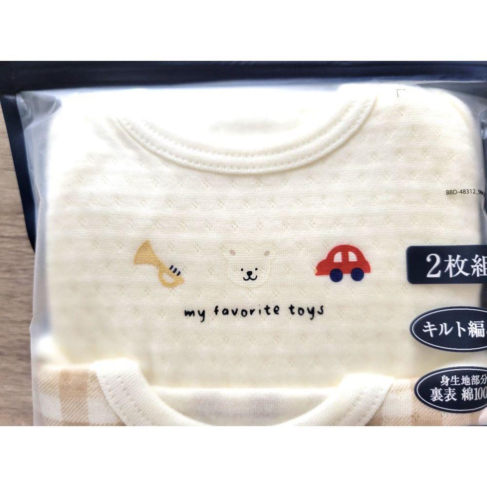 【現貨80cm | 90cm | 95cm 🚩】日本Cottoli 長袖上衣 汽車 小熊 格紋 日本童裝 男童 女童-細節圖5