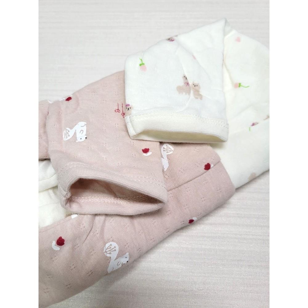 【現貨70cm | 80cm 🚩日本空運】CONTE DE FÉES 長袖前開式包屁衣 純棉100%親膚 草尼馬 粉色-細節圖5