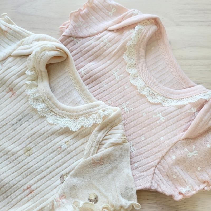 【70cm🍭80cm】日本進口 當地媽媽都在買Cottoli 短袖包屁衣兩件組 蝴蝶結 ~平均一件不到250~-細節圖4