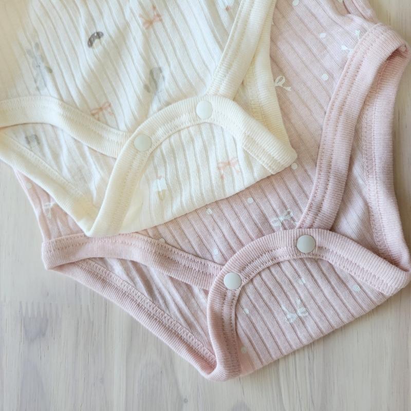 【70cm🍭80cm】日本進口 當地媽媽都在買Cottoli 短袖包屁衣兩件組 蝴蝶結 ~平均一件不到250~-細節圖6