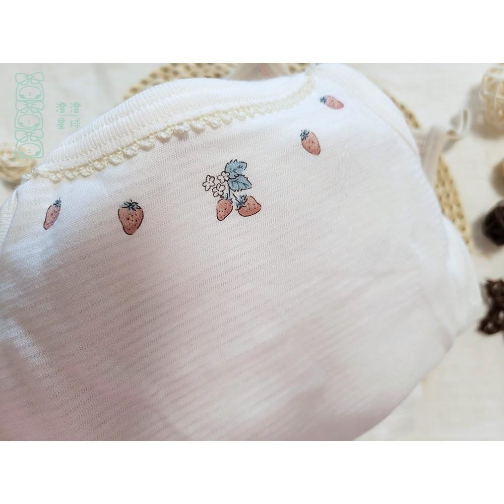 【現貨🍭80公分】日本 春夏有機棉ORGANIC COTTON細肩無袖上衣 兩件組 吸水速乾 透氣 純棉 日本童裝 草莓-細節圖4