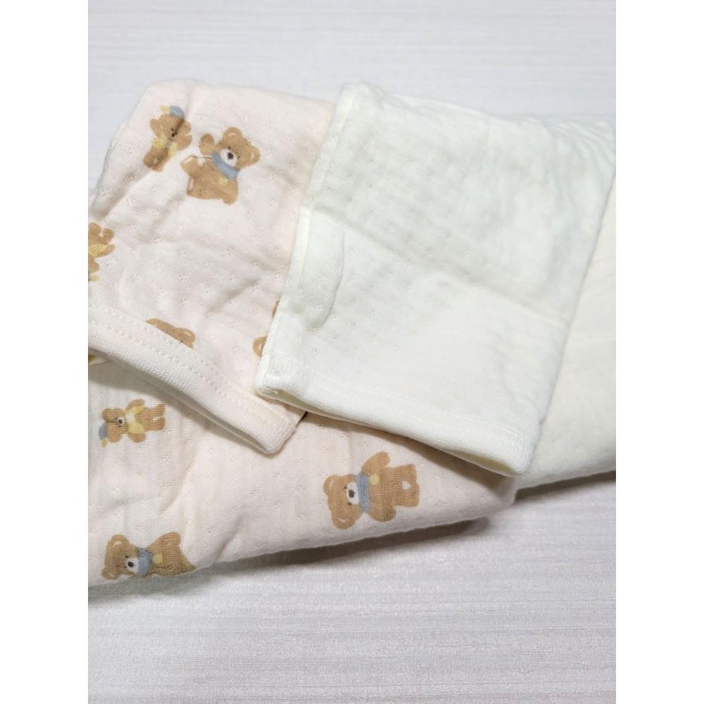 【現貨80cm 🚩日本童裝空運】futafuta 長袖包屁衣 白色雪人 小熊 2件組-細節圖4