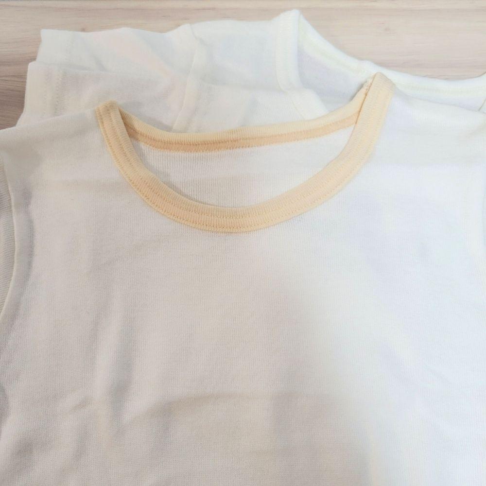 【95cm🍭】日本童裝 通園インナー 短袖上衣 2件組 幼兒園 彩虹 日本進口-細節圖5