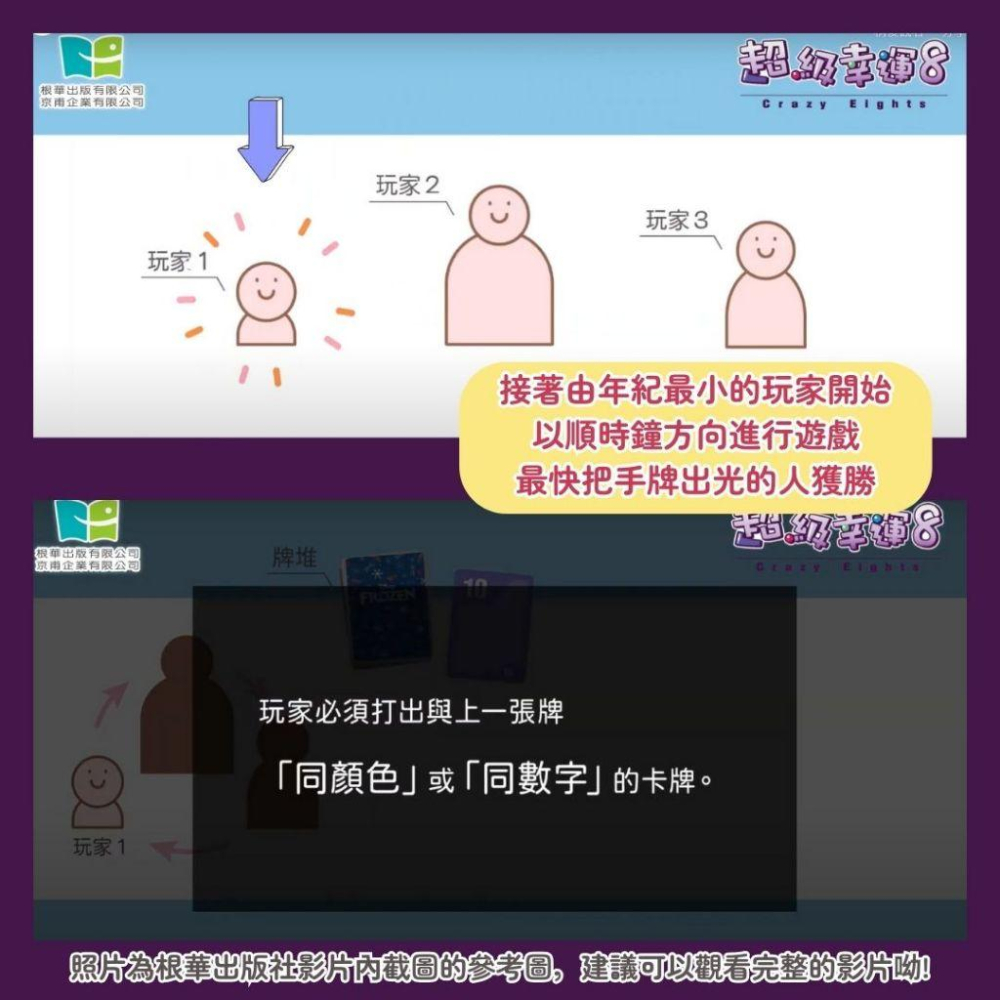 【京甫 | 根華】冰雪奇緣 超級幸運8 ~還可當成撲克牌使用喔~(桌遊系列2) 適合3歲以上~-細節圖4