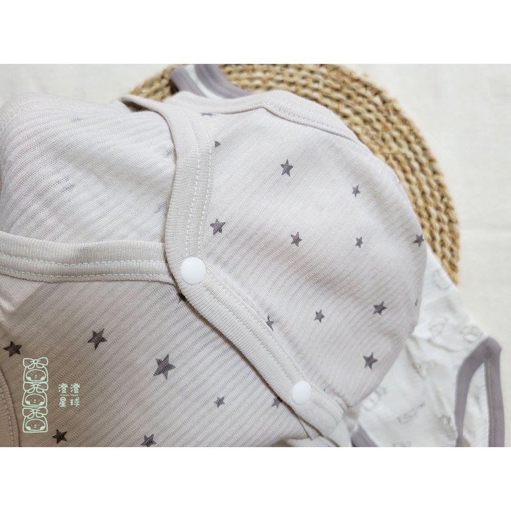 【70cm🍭80cm】日本進口 春夏有機棉ORGANIC COTTON無袖前開扣包屁衣2件組 純棉 刺蝟 星星 日本童裝-細節圖8