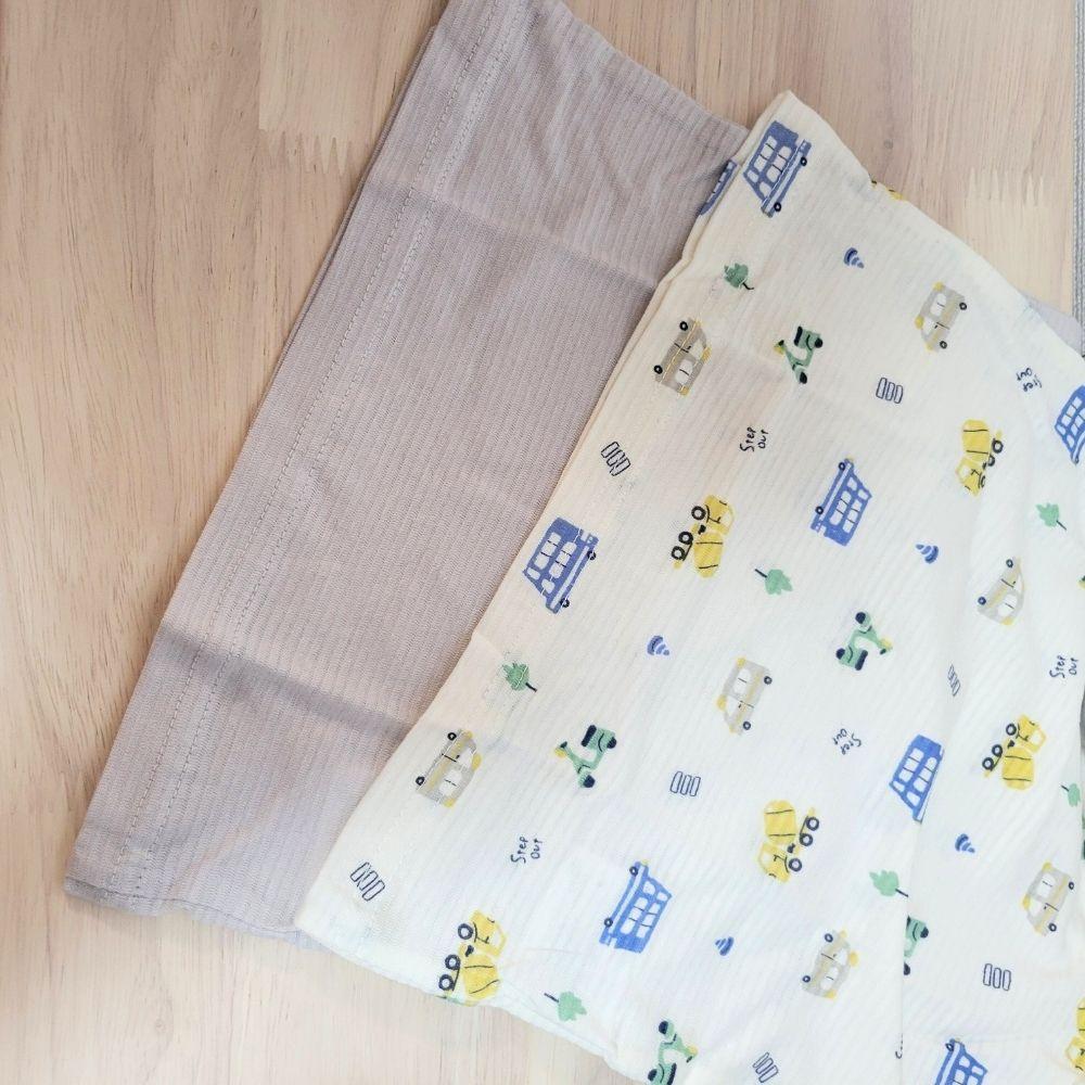 【80cm🍭】日本進口 春夏有機棉ORGANIC COTTON短袖上衣 兩件組 吸水速乾 日本童裝-細節圖6