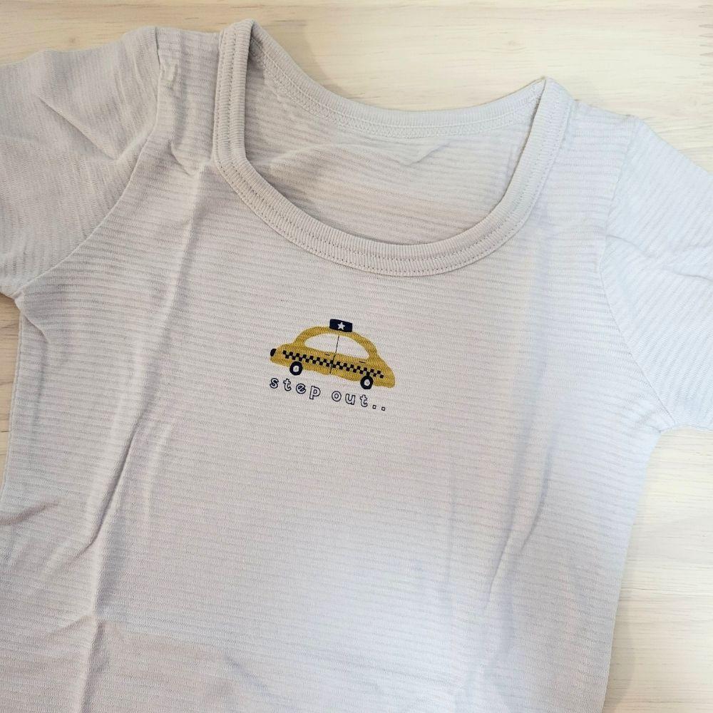 【80cm🍭】日本進口 春夏有機棉ORGANIC COTTON短袖上衣 兩件組 吸水速乾 日本童裝-細節圖7