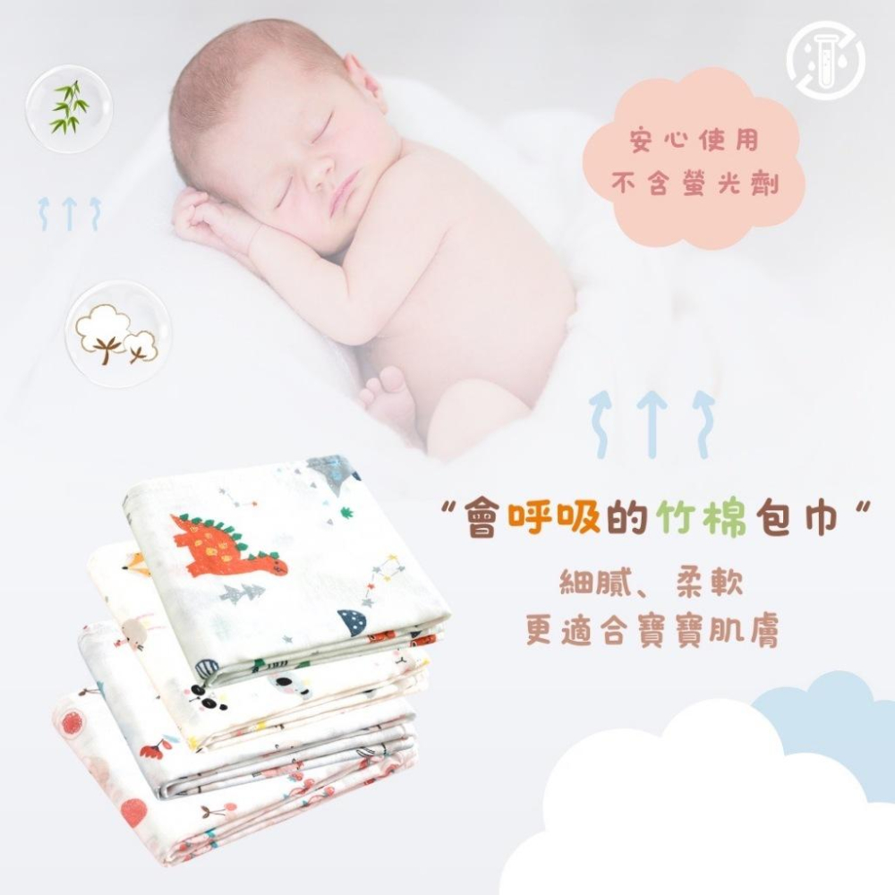 【外出必備⚡現貨】竹棉雙層包巾 四層包巾 新生兒 紗布包巾  紗布巾 哺乳巾 浴巾 床單 推車-細節圖2