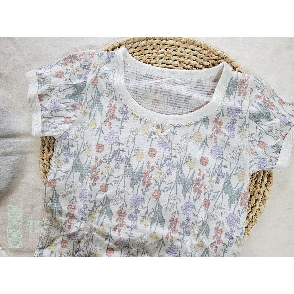 【🍭80公分】日本進口 春夏有機棉ORGANIC COTTON短袖包屁衣 兩件組 吸水速乾 透氣 純棉 花 日本童裝-細節圖2