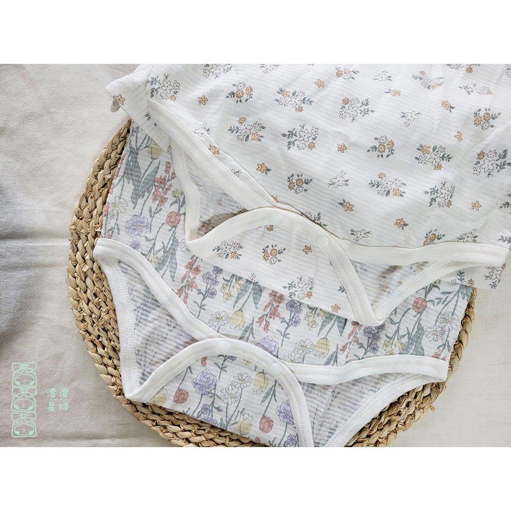 【🍭80公分】日本進口 春夏有機棉ORGANIC COTTON短袖包屁衣 兩件組 吸水速乾 透氣 純棉 花 日本童裝-細節圖5