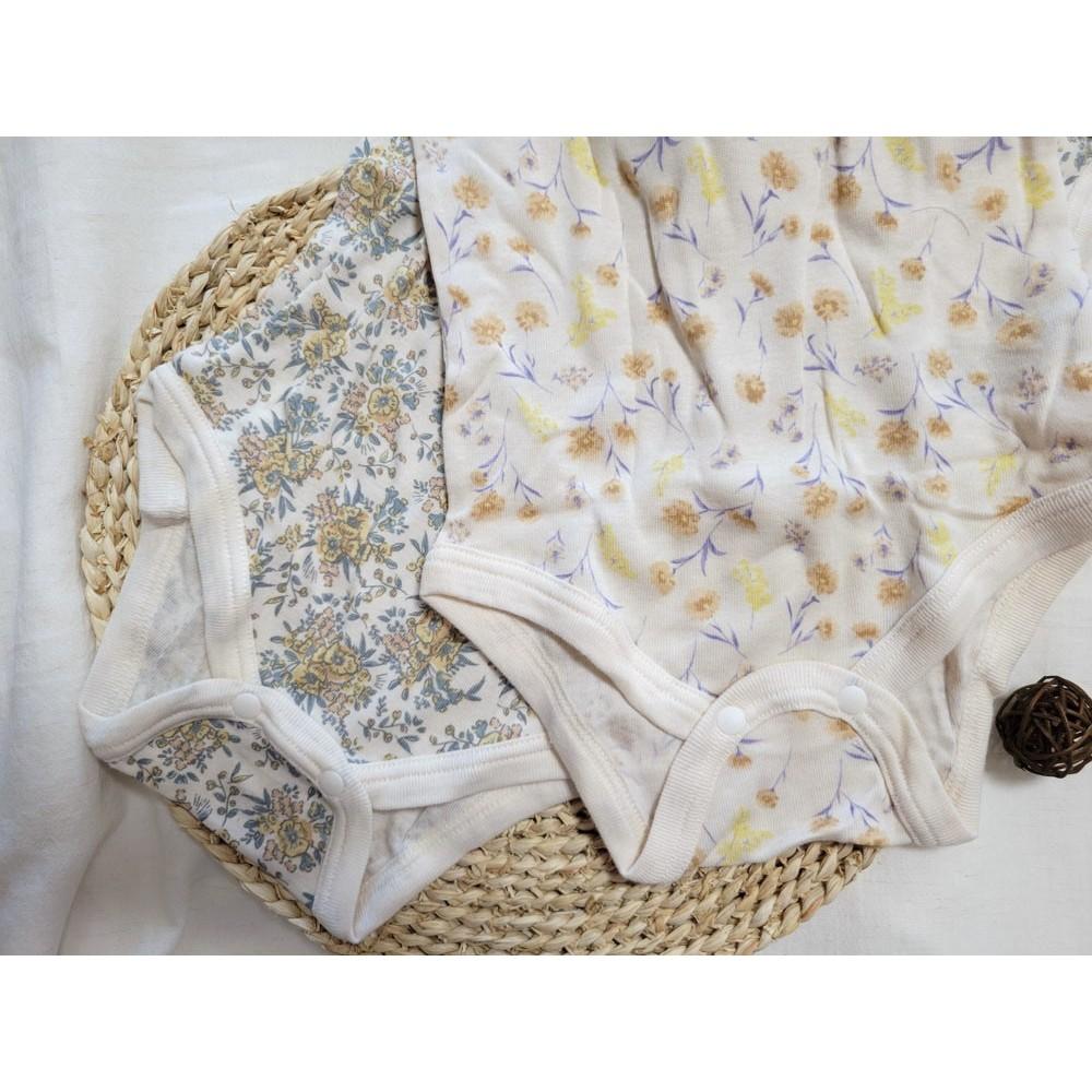 【現貨70公分🍭日本空運】tete a tete 春夏純棉100%短袖包屁衣2件組 嬰幼兒小花 花朵 女寶 日本童裝質感-細節圖5