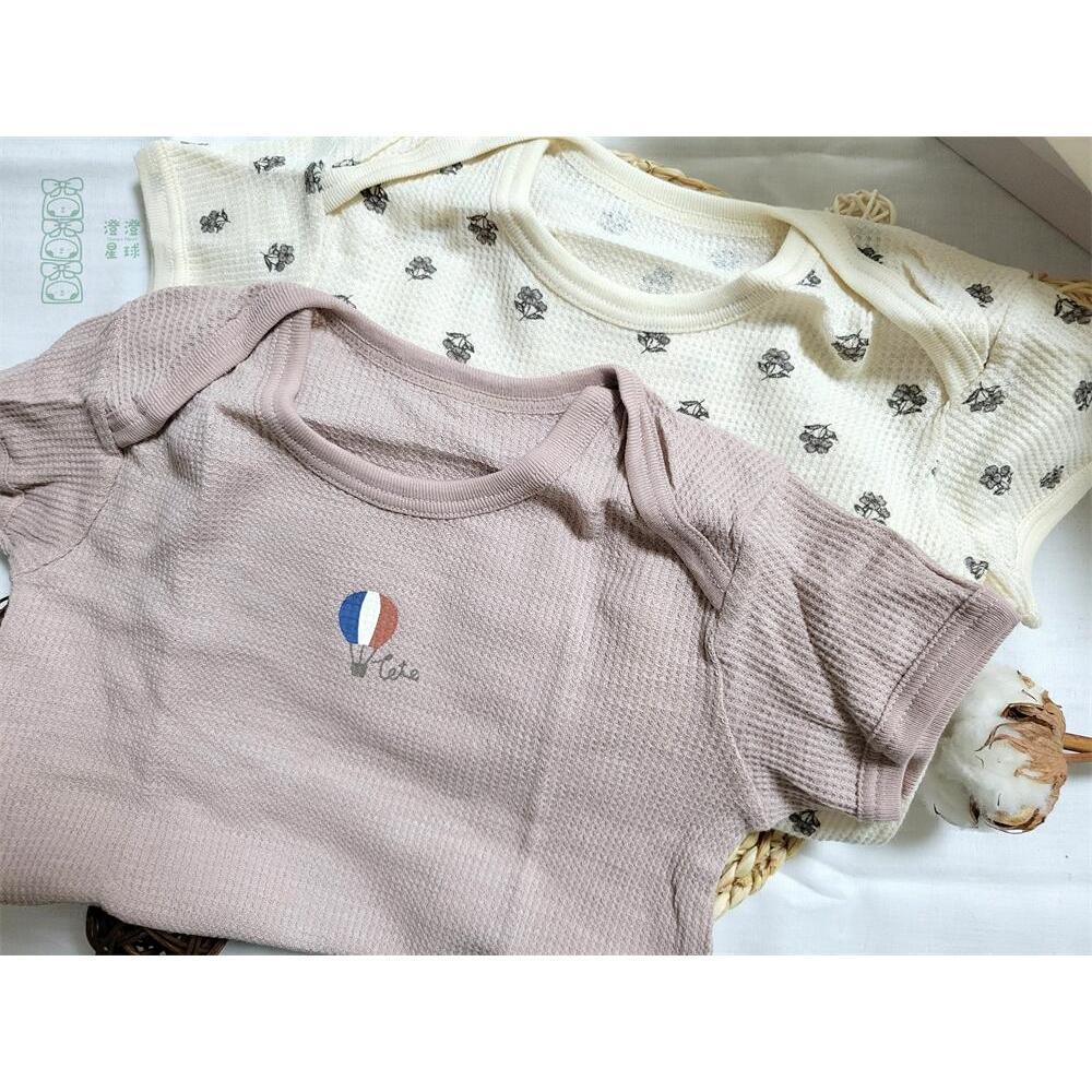 【🍭80公分】日本空運 tete a tete 春夏短袖包屁衣兩件組 嬰幼兒 外出 附發票 女寶 男寶 浪漫系 質感-細節圖2